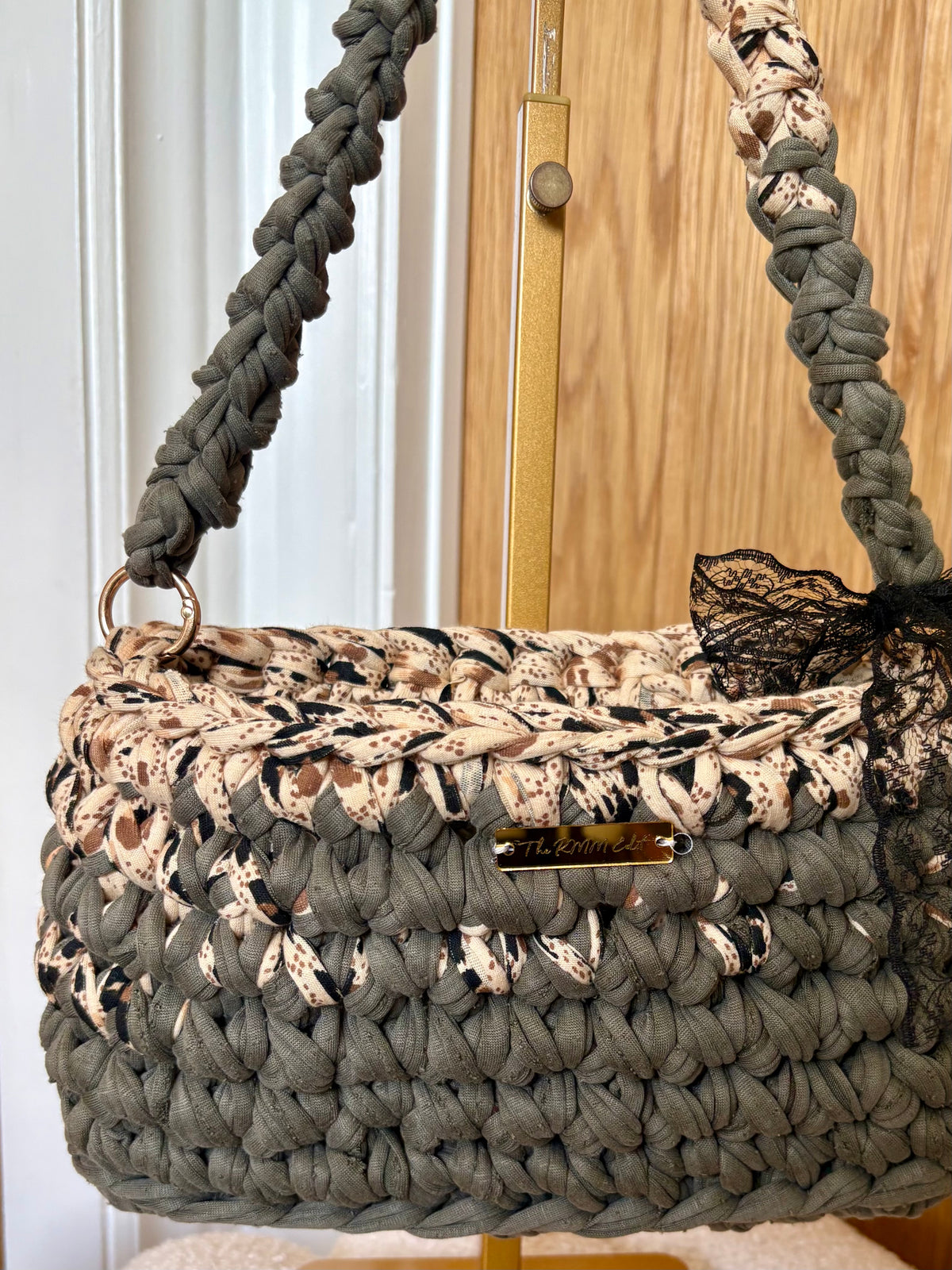 Olive leopard shoulder bag 🫒🐆