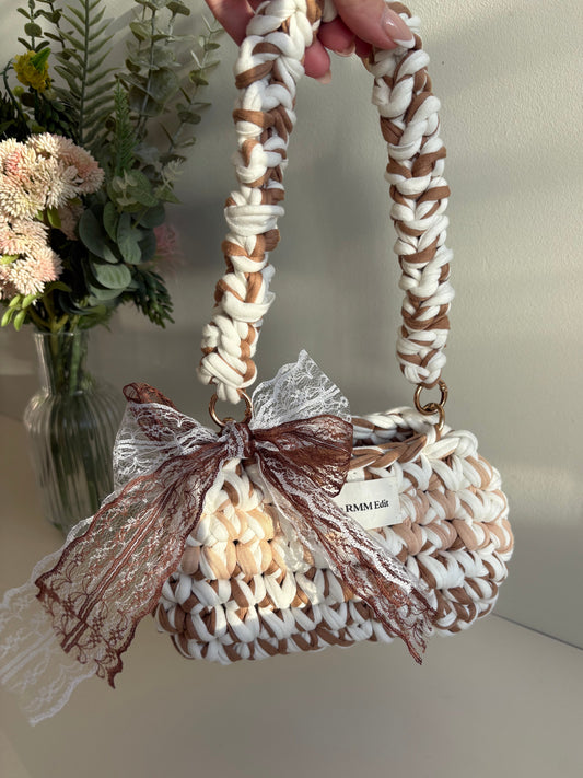 Mocha Lace Mini Shoulder Bag 🤎☁️